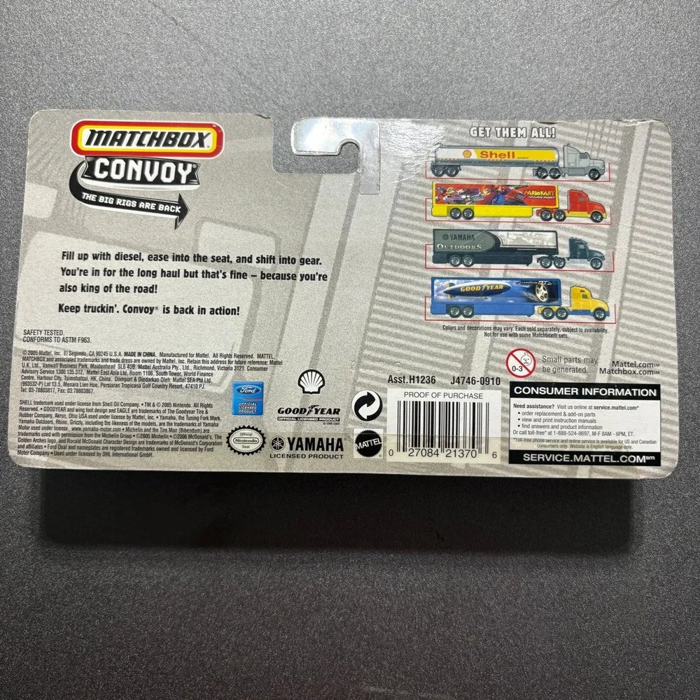 Matchbox Convoy Goodyear Tractor Cab Trailer Yellow Blue Diecast Truck J4746 New